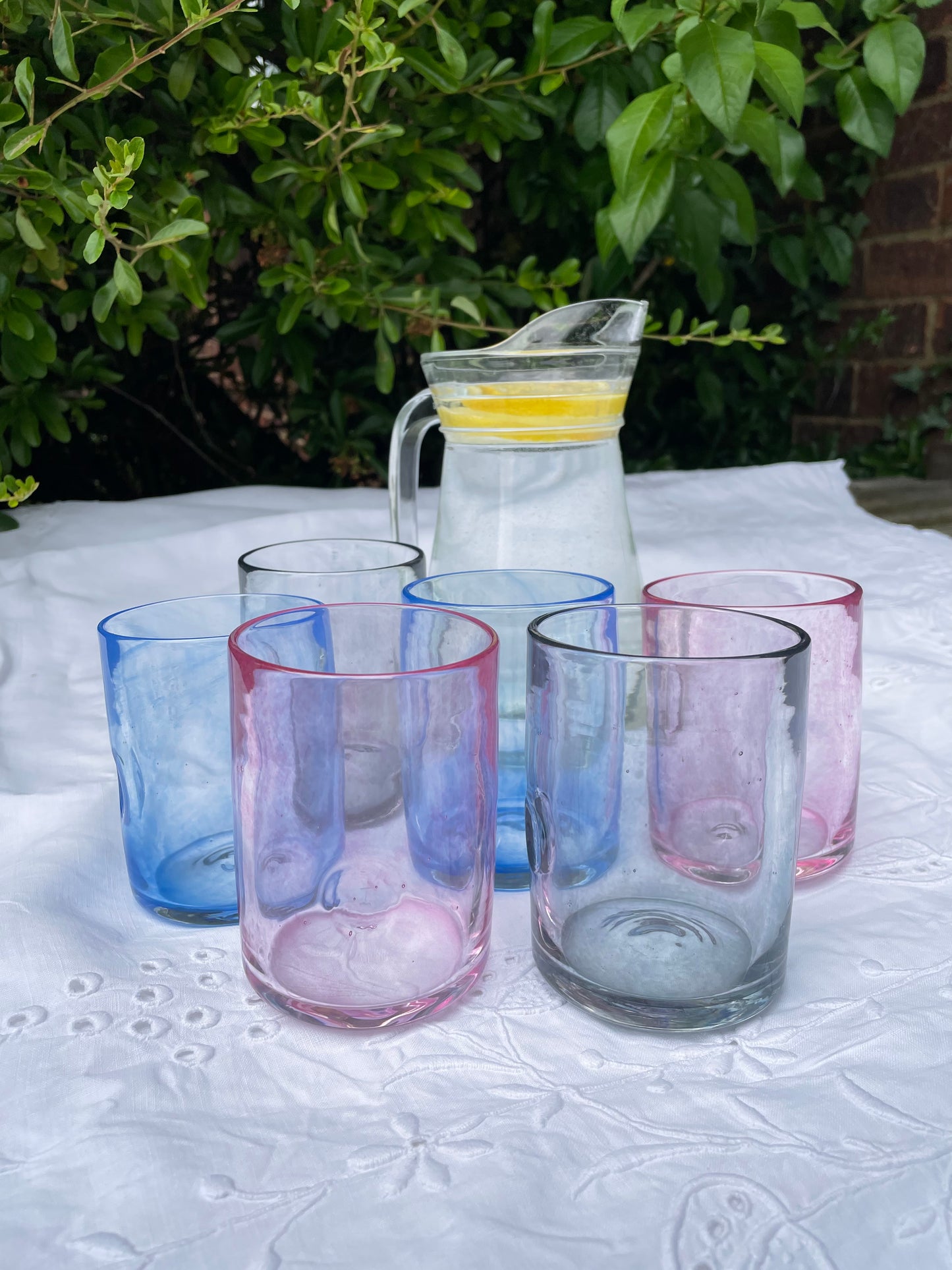British handblown drinking glasses