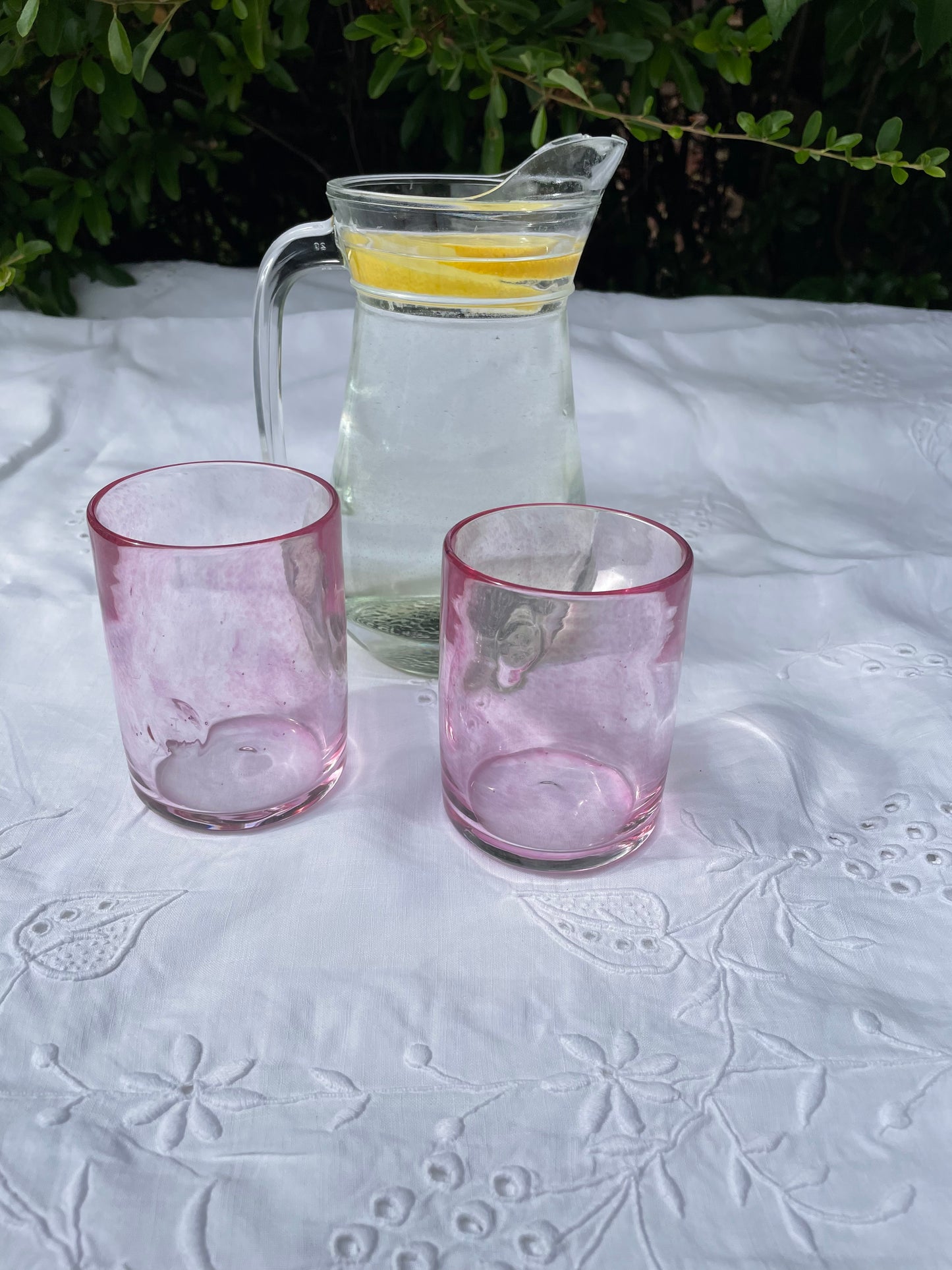 British handblown drinking glasses